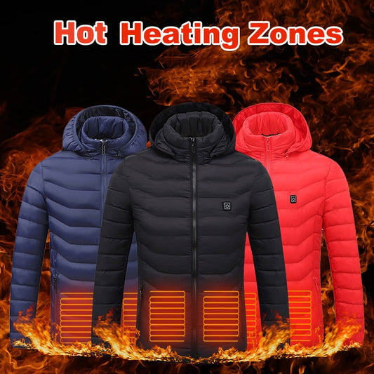 USB Heated Jacket: Electric Thermal Coat for Men's Winter Clothing